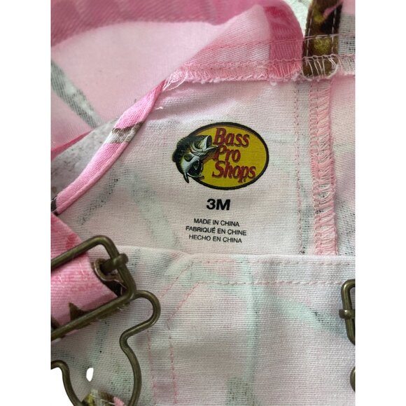 Bass Pro Shops Baby Pink Camo Overalls 3M 0- 3 Months - Picture 2 of 4